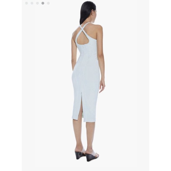 Noam Anouk Midi Dress Aqua Fade Bodycon - Picture 3 of 4